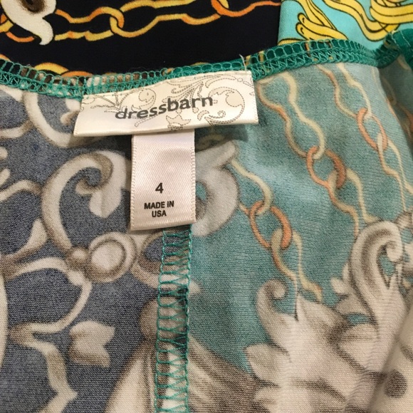 Dressbarn Baroque Faux Wrap Dress 4 FREE SHIP - Picture 2 of 5